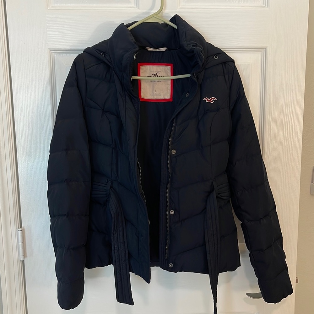 Navy Hollister Puffer